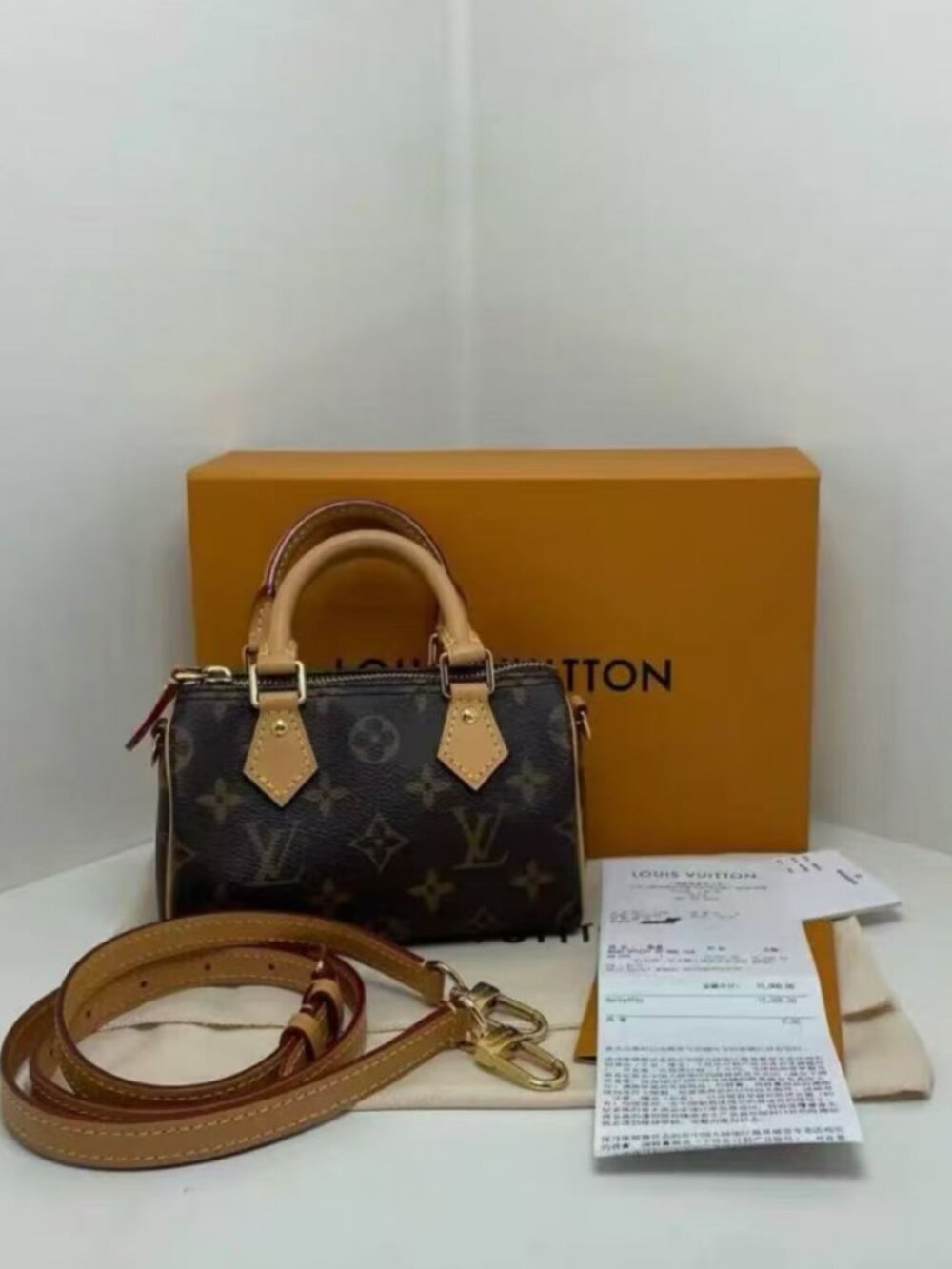 Louis Vuitton Nano Speedy Monogram Crossbody Bag